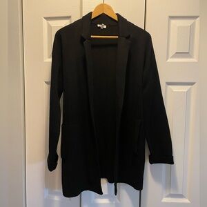 Splendid collared open front cardigan sweater with pockets